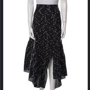 Cmoi Elegant Black and White Polka Dot Skirt